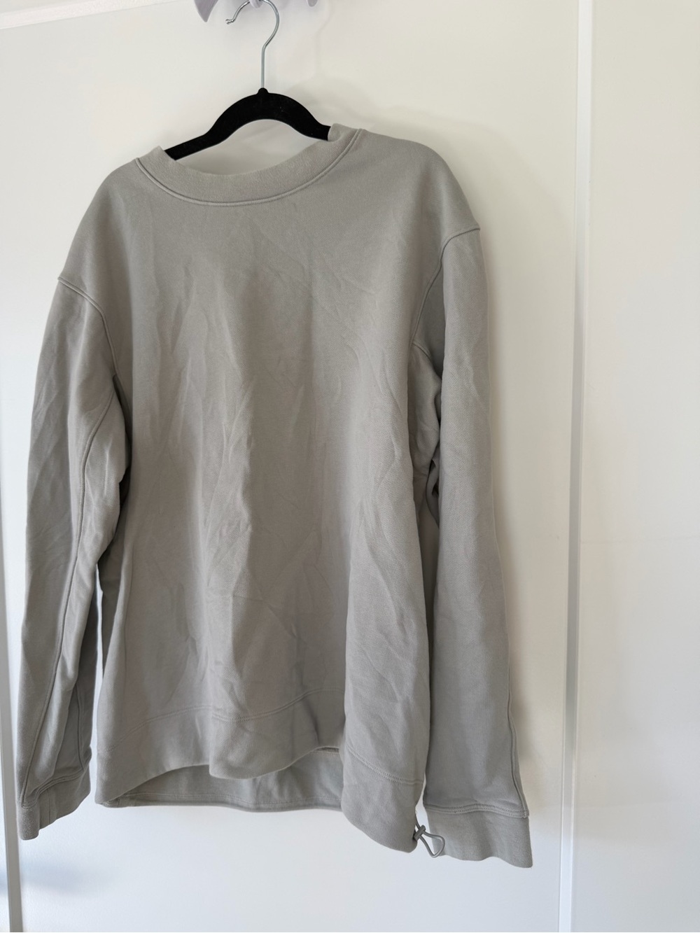 Lululemon French Terry Oversized Long-Sleeve Crew Cinchable Hem Vapor XS
